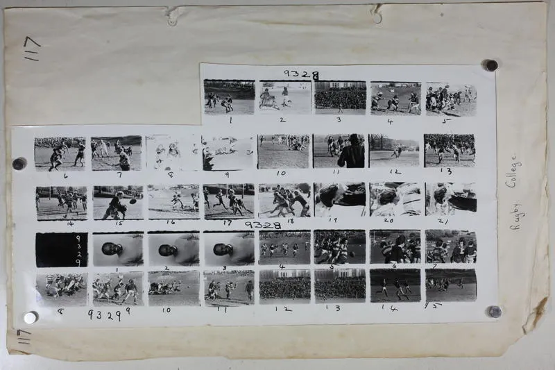 Geoffrey C Wood Nelson Evening Mail proof sheet: Rugby