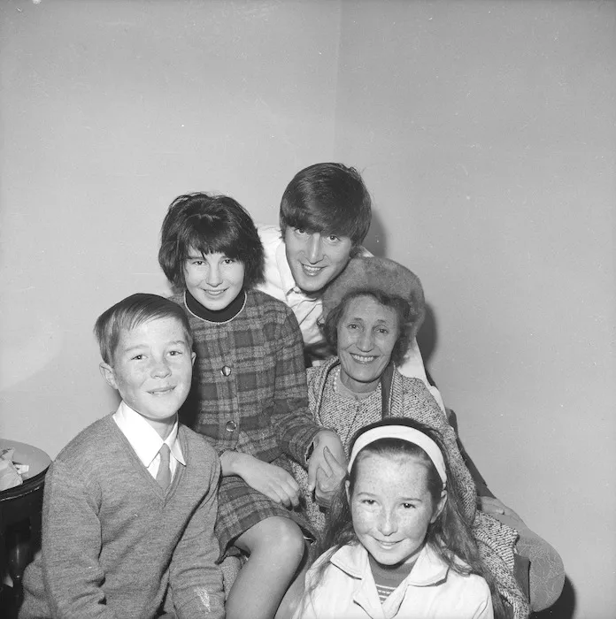 Beatle John Lennon with second cousins from Levin