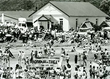 Waitangi Day: Protest, 1990 Image: Waitangi Day: Protest, 1990