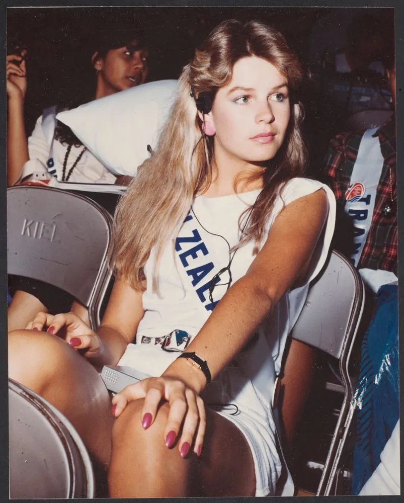 Lorraine Downes, Miss New Zealand 1983 at the Miss Universe 1983 pageant