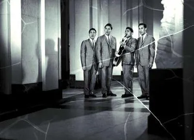 Howard Morrison Quartet filming for television.