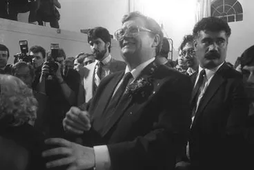 Image: David Lange, Election night, Mangere