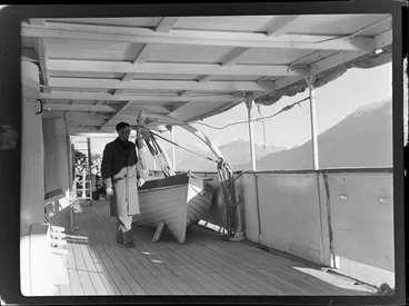 Image: Unidentified man on board the SS Earnslaw