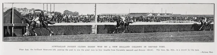 Australian Jockey Club's derby won by a New Zealand gelding in record time