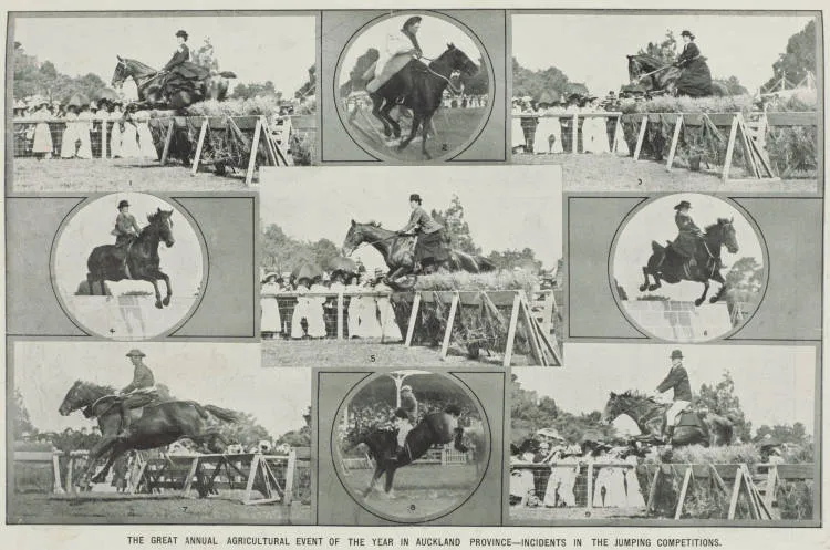 The great annual agricultural event of the year in Auckland Province-incidents in the jumping competitions