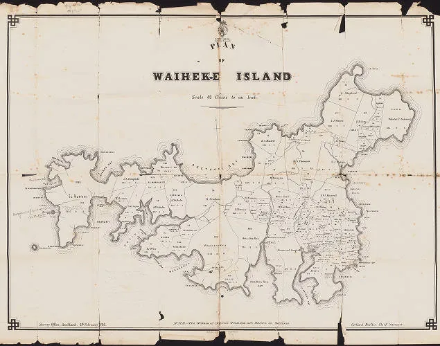 Plan of Waiheke Island
