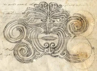 Te Rauparaha’s moko Image: Te Rauparaha’s moko