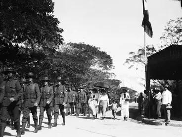 Image: New Zealand troops in Western Samoa, August, 1914
