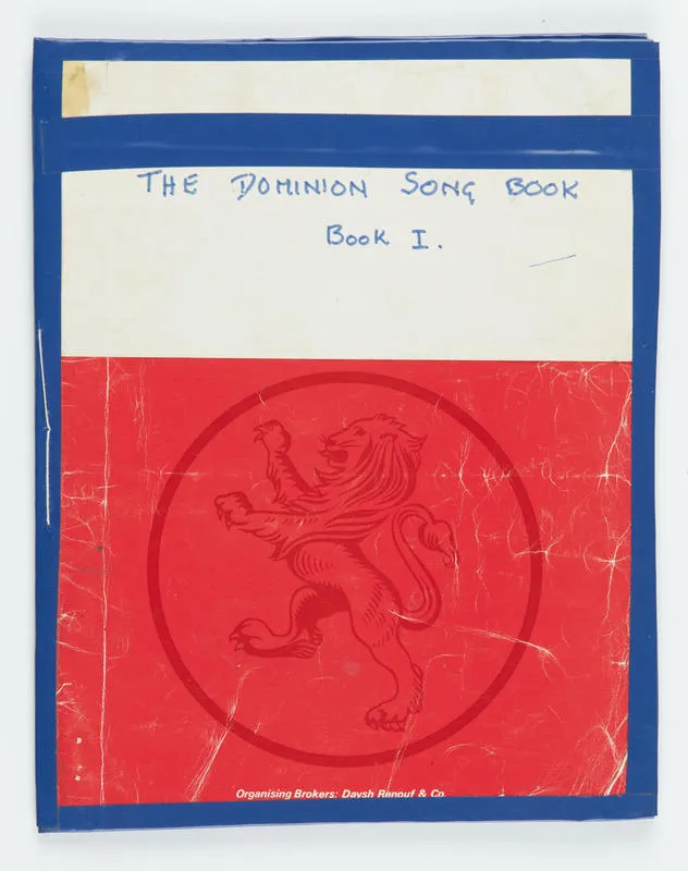 Sheet Music, The Dominion Song Book, Book I