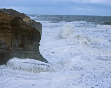 Image: Tongaporutu Coastline - storm waves, Mackenzies Bay, 19 September 2005