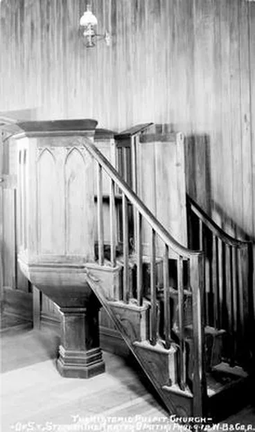 Image: The historic pulpit - Church of St Stephen the Martyr, Opotiki.