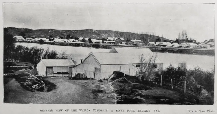 General view of the Wairoa Township, a river port, Hawke's Bay