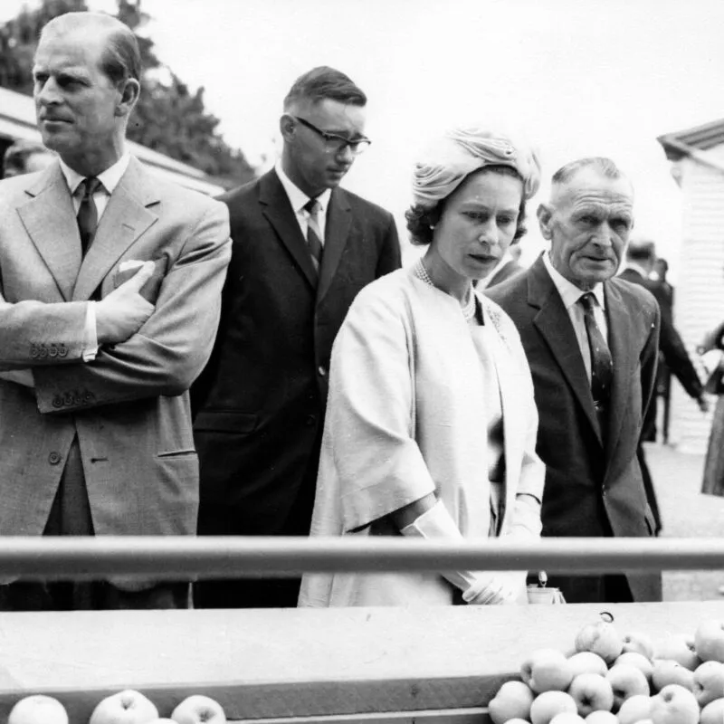 Queen Inspecting Apples