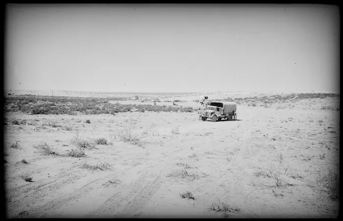 Convoy of foodstuffs for NZ troops in the field, Egypt