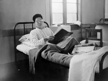 Image: Prisoner in hospital at the Japanese prisoner of war camp near Featherston