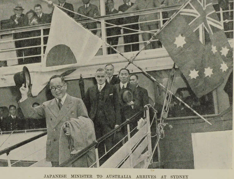 Japanese minister to Australia arrives at Sydney