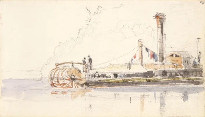 Williams, Edward Arthur, 1824-1898 :The Kohiroa, Pukerimu, down the Waikato, 17 April [1864]