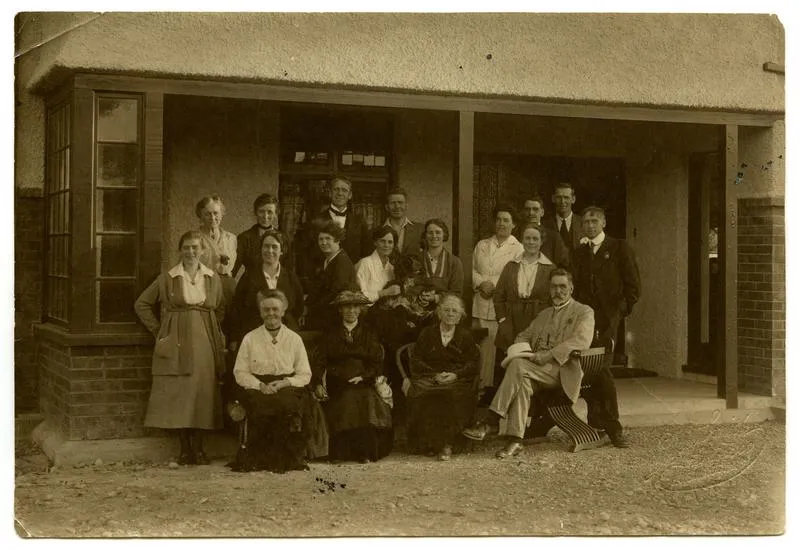Photograph, Black and White: Lovell-Smith family group at Christmas 1921
