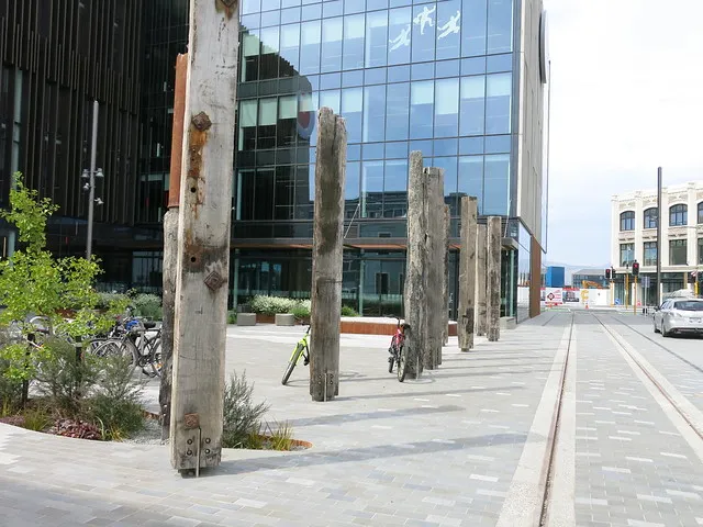 Poles outside Vodafone building, Tuam Street