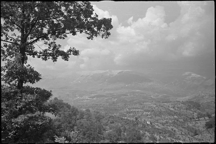 Typical country in the vicinity of the Italian town of Sora - Photograph taken by George Kaye
