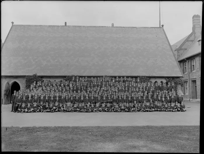 Formal school portrait, Christ College, Christchurch