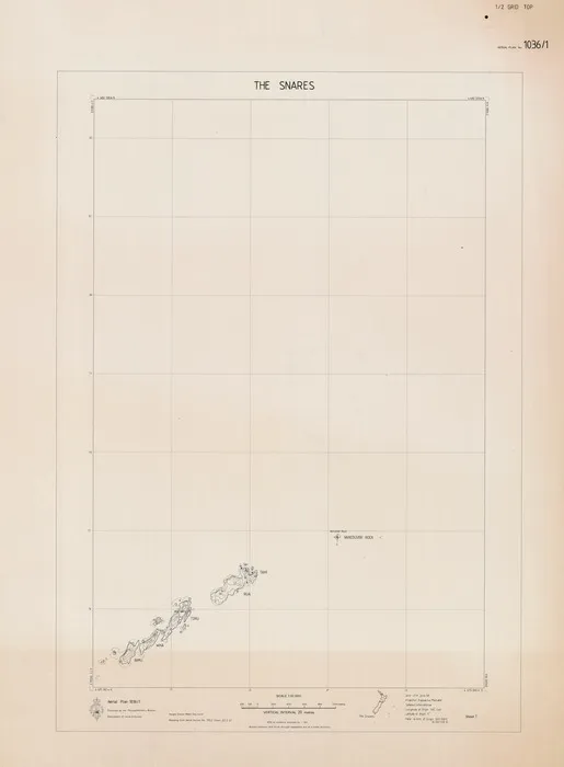 The Snares / produced by the Photogrammetric Branch, Department of Lands & Survey.