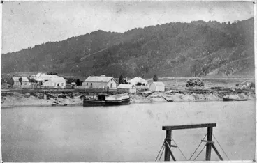 Image: Ngaruawahia c. 1875 with "Bluenose" and "Lily"