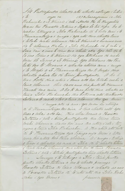 Deed, Toha's Reserve Wairoa