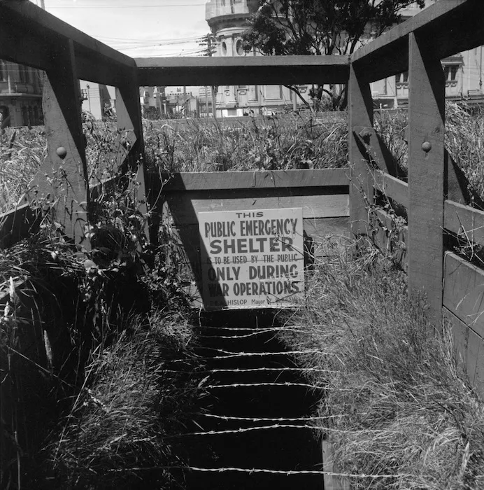 Air raid shelter in Parliament grounds, Wellington