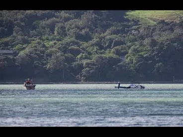 Image: Helicopter crashes into inlet near Porirua
