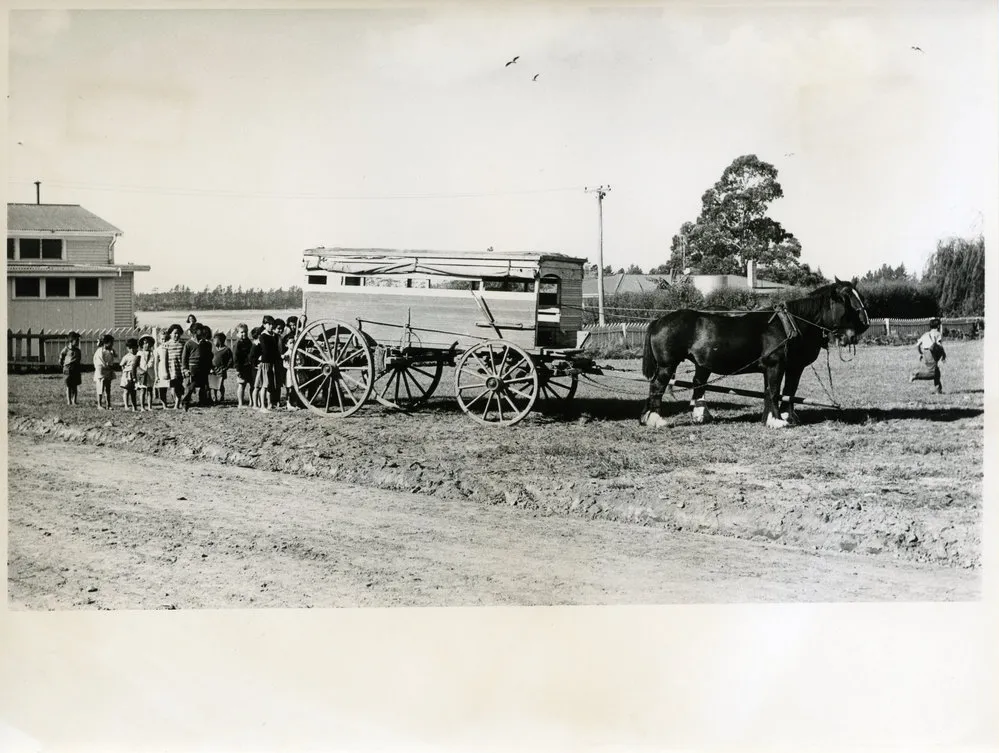 School bus on Matakana Island