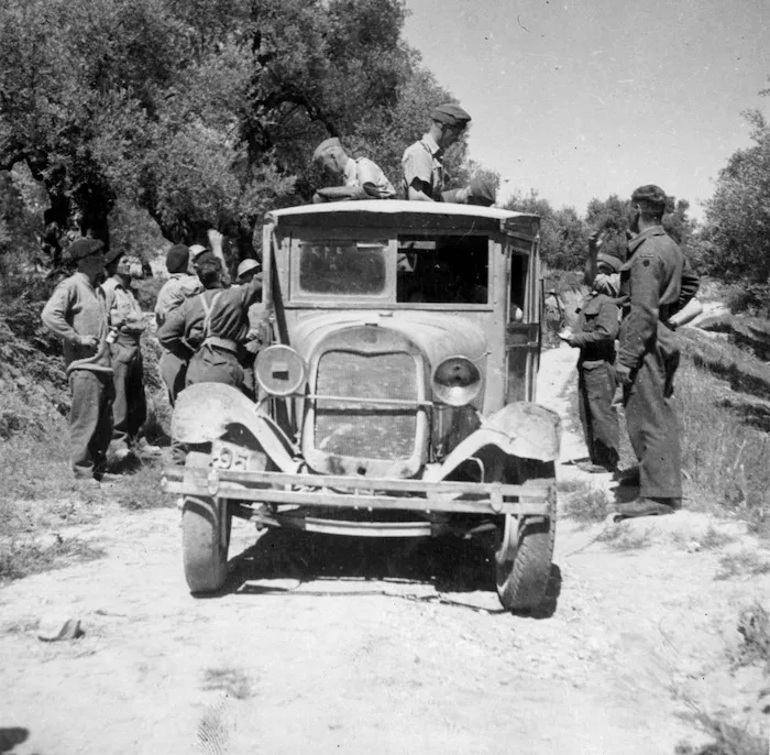 YMCA van, Crete, during World War II