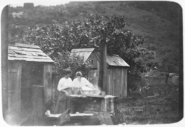 Image: Wash day outside, Whatipu.