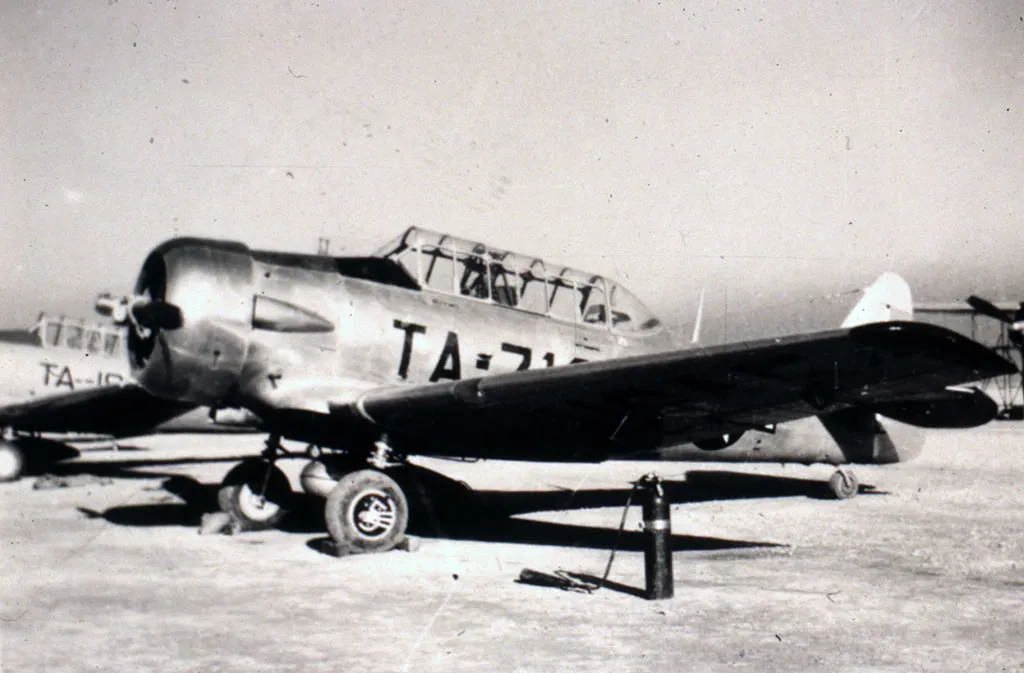 Harvard plane used to mark position