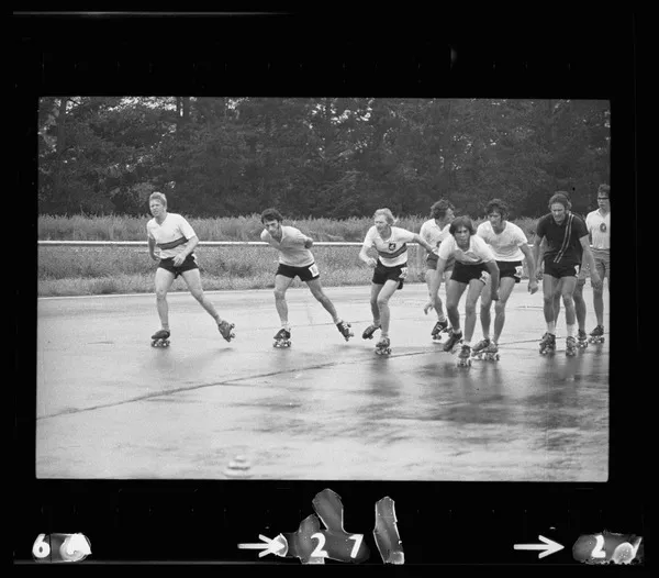 Roller skating race