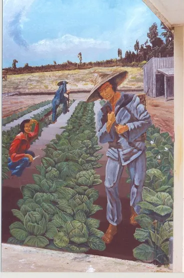 Image: Chinese market garden mural