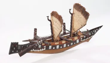 Image: vaka (model outrigger canoe)