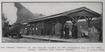 Image: The present terminus of the Midland Railway on the Canterbury side of the Otira tunnel