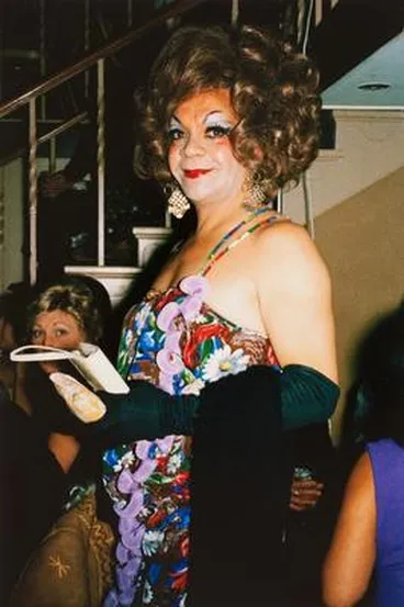 Image: Mamie at Miss NZ Drag Queen Ball, Auckland, 1975