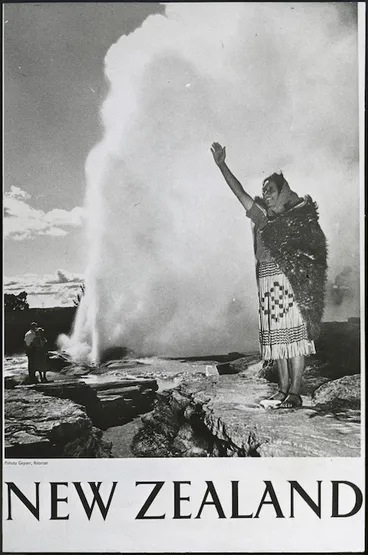 Image: Photograph of a tourism graphic advertising New Zealand