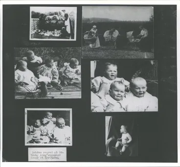 Image: Babies reared at Dr. Truby King's summer house at Karitane