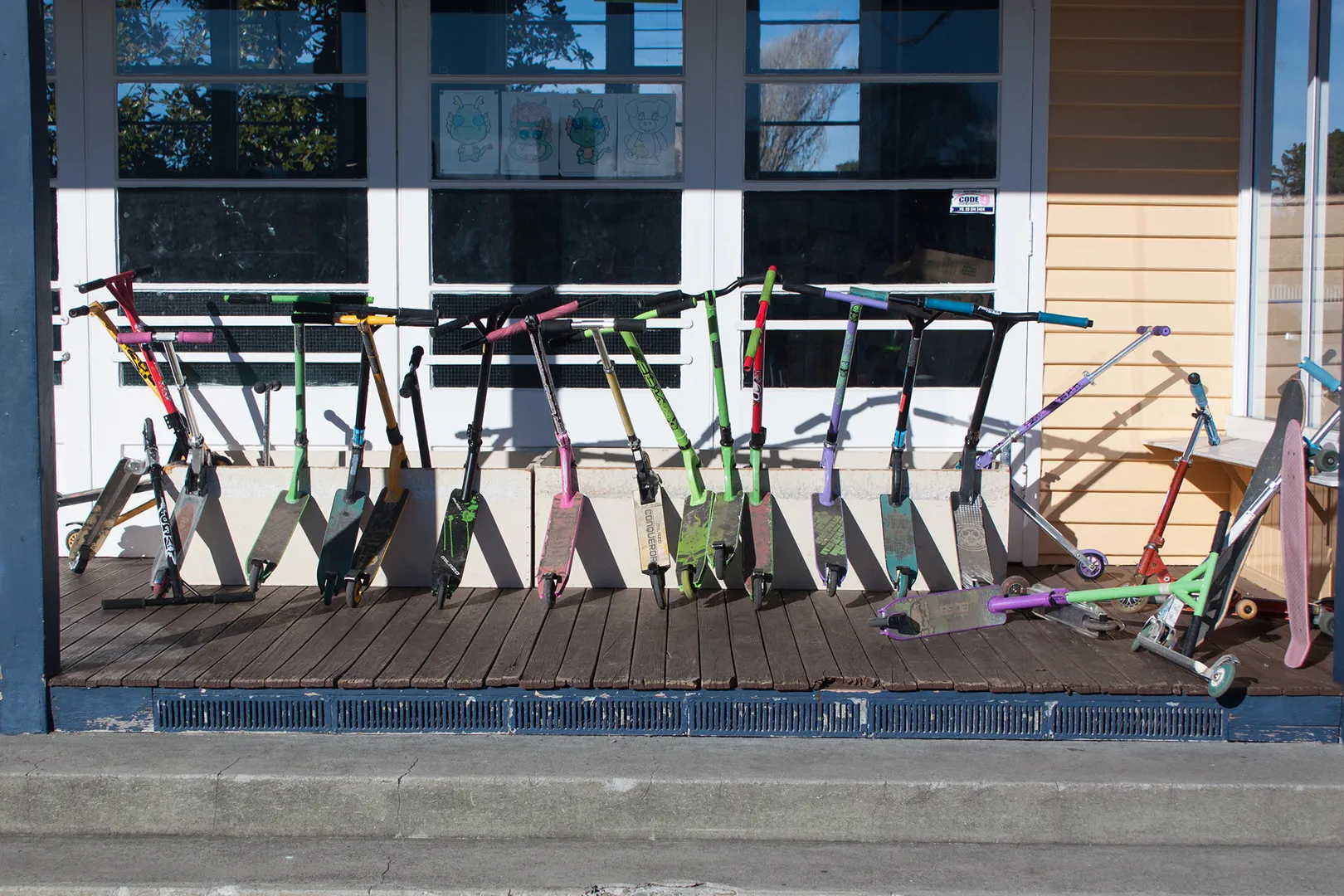 Scooters at South New Brighton School