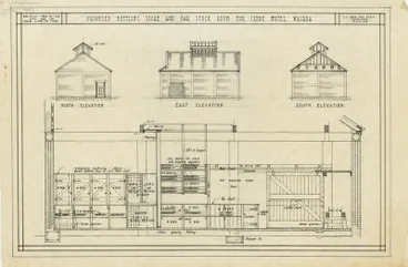 Image: Architectural plan, Clyde Hotel, Wairoa, proposed Bottling Store and Bar Stock Room