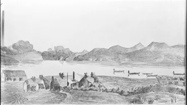 Image: Ihumātao Mission Station, Manukau Harbour, 1855
