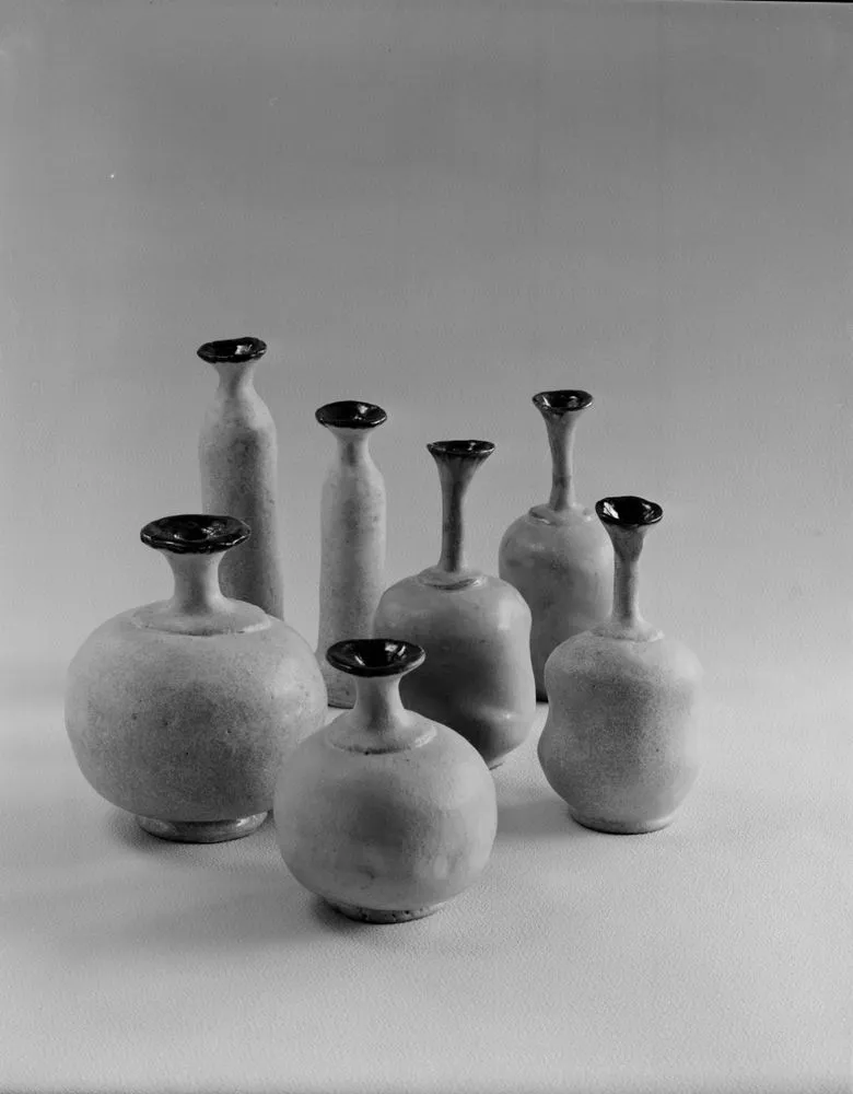 New Zealand Potters: Roger Brittain. Stem Pots