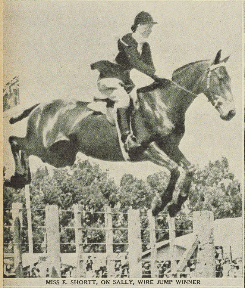 Miss E. Shortt, on Sally, Wire Jump winner at the Gisborne A&P Show