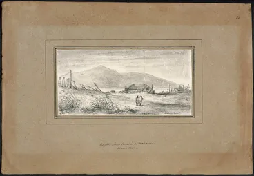 Image: Swainson, William, 1789-1855 :Jenkins House; Kapiti from Jenkin's at Wakanie, March 1849.