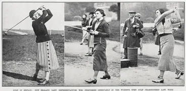 Image: Golf in Britain: New Zealand lady representatives who performed creditably in the Women's Open Golf Championship last week