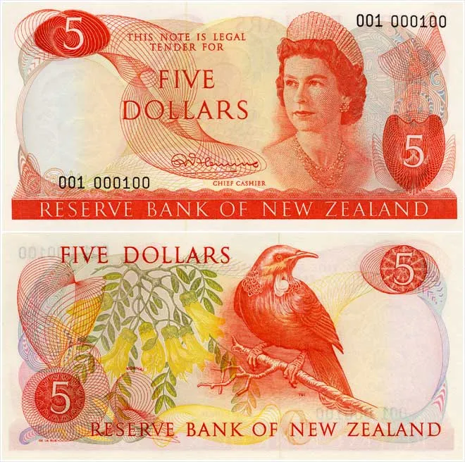 Third series of banknotes: $5