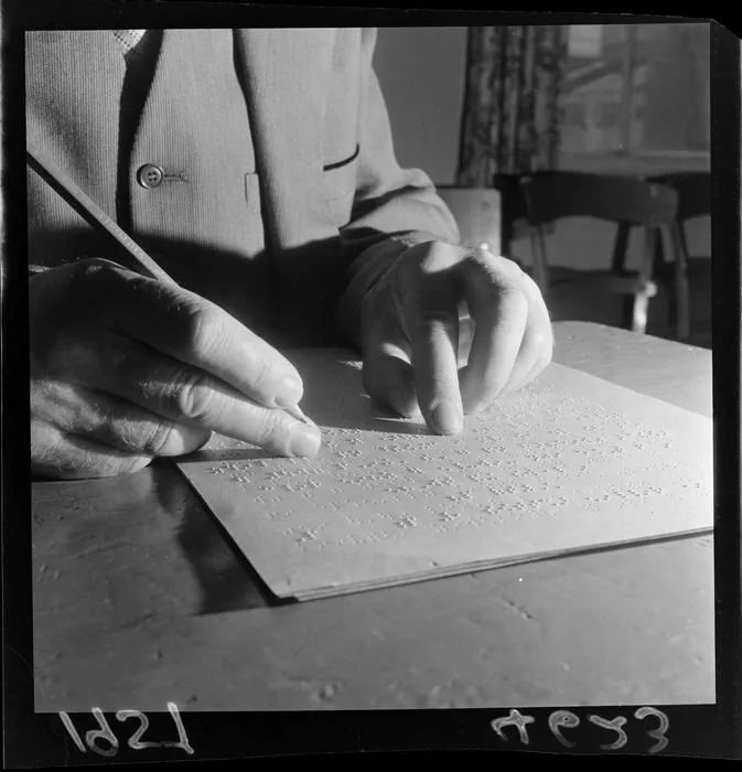 Proof reading Braille sheets for book